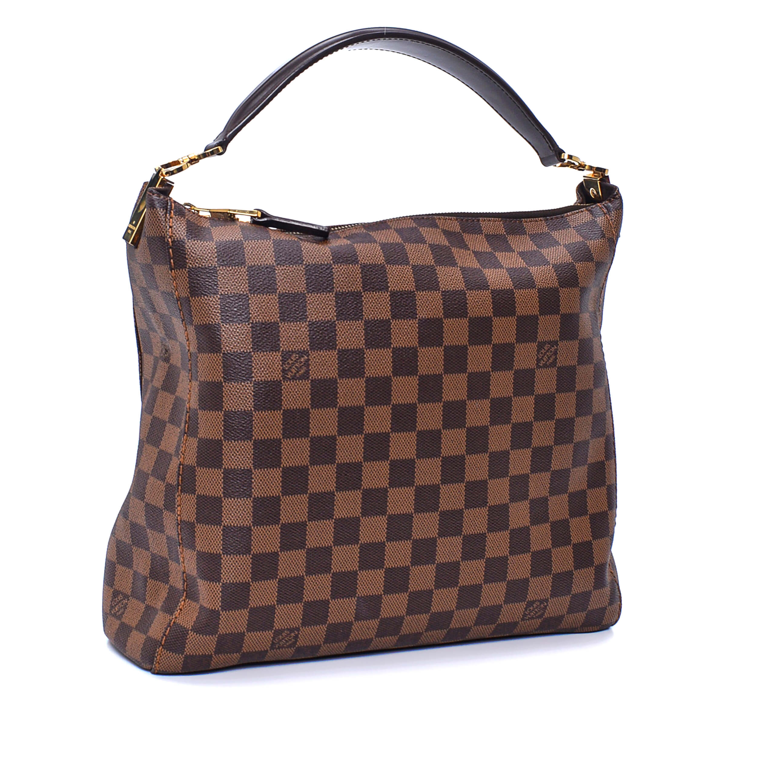 Louis Vuitton - Damier Ebene Canvas Portobello GM Hobo Bag 